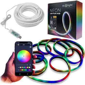 LED páska LED pásek Barevný NEON pásek Proměnná barva RGB Aplikace Dálkový Ovladač 5V USB 5 m