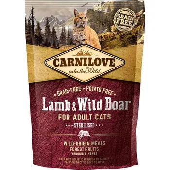 Krmivo pro kočku Carnilove Cat Grain Free Lamb & Wild Boar Adult Sterilised 400 g EXPIRACE duben (19.4.2026)