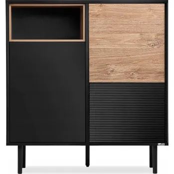 Komoda KOMODA ČERNÁ LOFT 150 PŘÍRODNÍ LOFTY KONSIMO