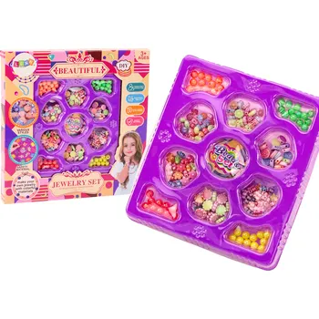 Modelovací hmota LEAN Toys Korálky pro výrobu šperků DIY Kreativní květinové přívěsky Set