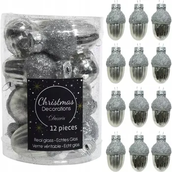 Vánoční dekorace Zdobená Vánoční Koule , tvarované Vánoční Baňky , vánoční koule 4 cm, 12 ks