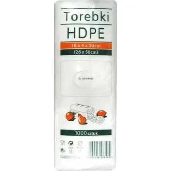 Sáček na potraviny Potravinové sáčky HDPE Sarantis 18x4x50 - 1000 ks do pekárny i domácnosti