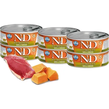 Krmivo pro kočku FARMINA N&D Pumpkin Duck & Pumpkin - vlhké krmivo pro kočky - 6x70 g