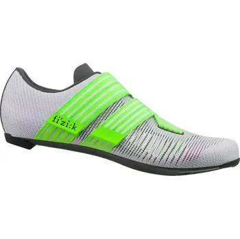 Pánské cyklistické tretry Fizik Tretry FIZIK Vento Powerstrap Aeroweave Crb Light violet - neon green velikost 40