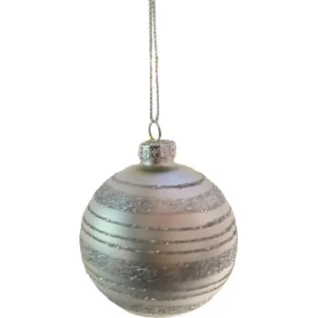 Vánoční dekorace Colmore By Diga Vánoční ozdoba, stříbrná, průměr 8 cm