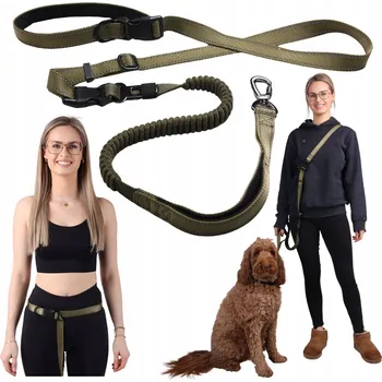 Vodítko pro psa Vodítko pro psa 6v1, běžecký pás, do auta, nastavitelné, tréninkové