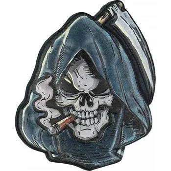 Nášivka 101INC Nášivka 3D plastová LEBKA - GRIM REAPER velcro