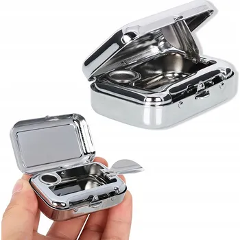 Popelník Mini Popelník přenosný kovový Přívěsek Na Klíče Nerezová Ocel