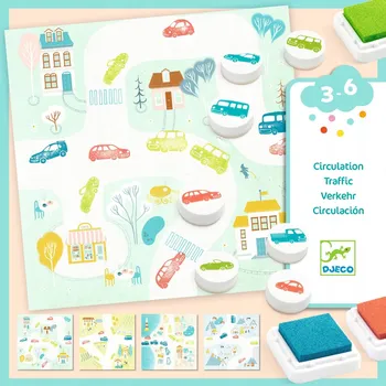 kreativní sada Umělecká sada razítek Djeco - Vozidla