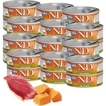 Krmivo pro kočku FARMINA N&D Pumpkin Duck & Pumpkin - vlhké krmivo pro kočky - 24x70 g