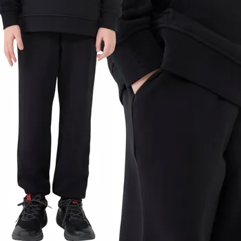 Chlapecké kalhoty Chlapecké tepláky joggery černé 4F velikost 158 (12-13 let)