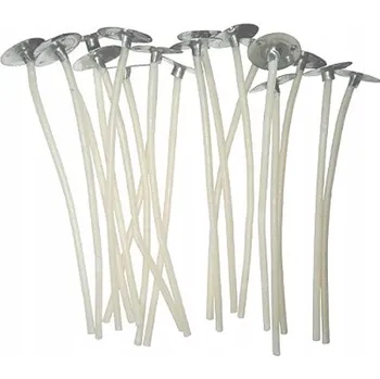 Svíčka Knot do svíček potažený s plíškem 3x7 - 10 cm - 10 ks