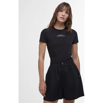 Dámské tričko Tričko Barbour International Black 7834654 8 (XS)