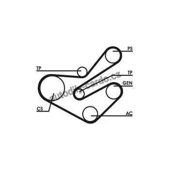 Rozvod motoru Sada drážkového řemene CONTINENTAL CTAM 6PK1750D2