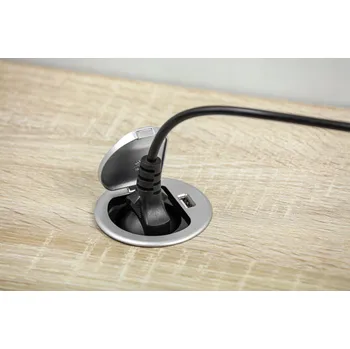 Elektrická zásuvka Stříbrná kuchyňská USB Elektrická Zásuvka GTV