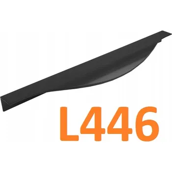 Nábytkové kování Úchytka hranová Gamet UA110 délka 446 mm, černá matná
