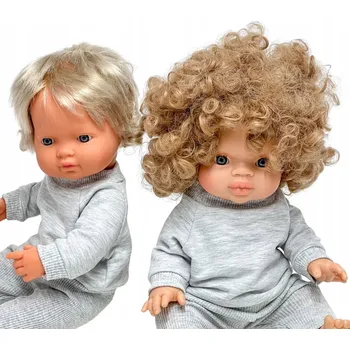 Mikina a Legíny pro panenku Miniland 38 cm, Minikane 34 cm. šedá