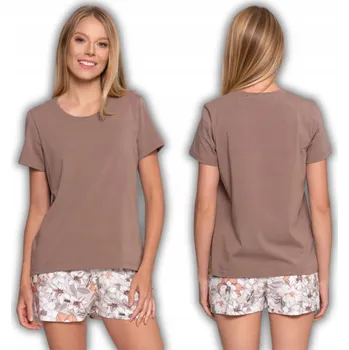 Dámské pyžamo DÁMSKÉ BAVLNĚNÉ PYŽAMO KRÁTKÝ RUKÁV MORAJ KRÁTKÉ ŠORTKY POHODLNÉ L