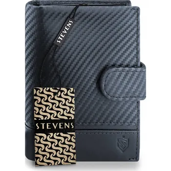 Peněženka Stevens peněženka z pravé kůže černá - muž