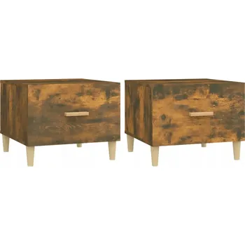 Konferenční stolek Konferenční stolky 50x50x40 cm kouřový dub, 2 ks