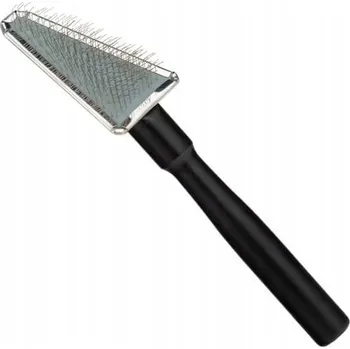 Péče o srst a drápky Profesionální kartáč pudl Show Coat Slicker s dlouhou dřevěnou rukojetí