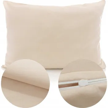 Povlečení POVLEČENÍ na polštář 50x70 jednobarevné bavlněné Ola BÉŽOVÁ