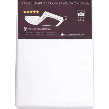 Prostěradlo Prostěradlo s Gumou 1460x200 +25cm Bavlněný Satén Silné Měkké
