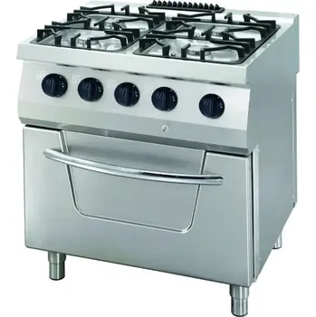 Sporák Maxima Heavy Duty sporák - 4 hořáky - dvojitá jednotka - hloubka 70 cm - 31 kW - plyn včetně trouby | 09396102