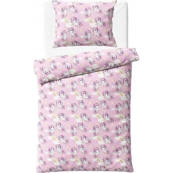 Povlečení TipTrade Jednorožec duhový svět 140 x 200, 70 x 90 cm zipový uzávěr