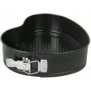 Forma na pečení SMUKEE Forma Na Dort Forma Plech na pečení SRDCE 21,5x21,5 cm ČERNÁ 729