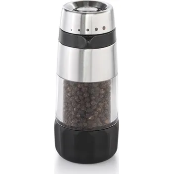 Kuchyňský mlýnek Ruční mlýnek Oxo keramický, 20 g, stříbrný