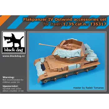 Plastikový model Blackdog 1/35 Flakpanzer IV Ostwind accessories set (for Italeri)