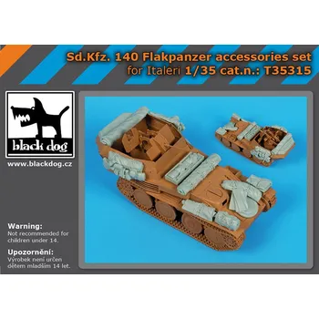 Plastikový model Blackdog 1/35 Sd.Kfz 140 Flakpanzer accessories set (for Italeri)