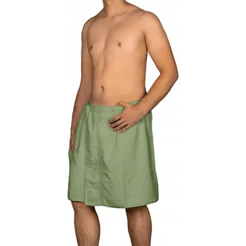 Pánský kilt ručník do sauny froté 140x50 ZELENÝ