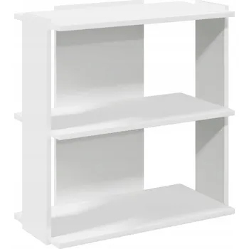 Knihovna Bílý regál na knihy, 3 police, 60 x 30 x 60 cm, z dřevěného materiálu