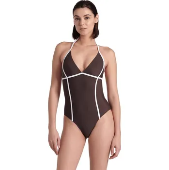 Dámské plavky Dámské plavky na bazén Arena Women's Pro_File Tie Back Sepia D36|S