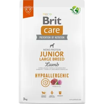 Pro psa Brit Care Dog Hypoallergenic Junior Large Breed – Lamb and Rice 3 kg EXPIRACE duben (13.4.2026)