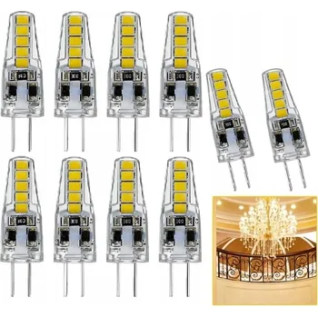 Žárovka 10 kusů LED žárovka G4 6W mini TEPLÁ BÍLÁ 12V Pro dům, kancelář, bary