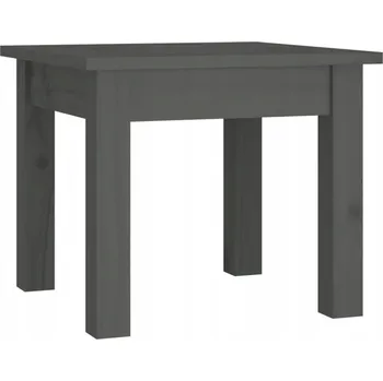 Konferenční stolek Konferenční stolek z masivního borovicového dřeva, šedý, 35 x 35 x 30 cm