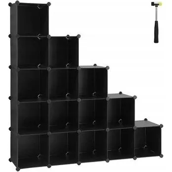 regál Regál Songmics 150 cm x 150 cm x 30 cm tmavý buk