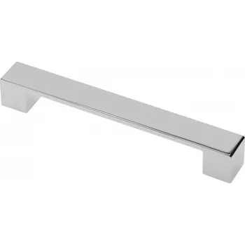 Nábytkové kování Nábytková úchytka UZ-79F, rozteč 160 mm, délka 195 mm, ZnAl (slitina zinku a hliníku), chrom, GTV