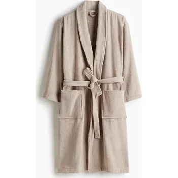 Dámský župan Bavlněný froté župan světle šedohnědý velikost L/XL