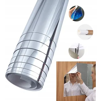 Zrcadlo FÓLIE ZRCADLOVÁ NALEPOVACÍ SAMOLEPICÍ ZRCADLO NÁBYTEK MULTIFUNKČNÍ STĚNA