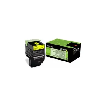 Počítačové příslušenství TONER LEXMARK 702HY Yellow High Yield Return Program Toner Cartridge