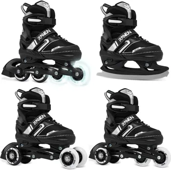 Kolečkové brusle RAVEN Kolečkové brusle 4v1 Raven Helixi 30/33 ČERNÁ|ŠEDÁ