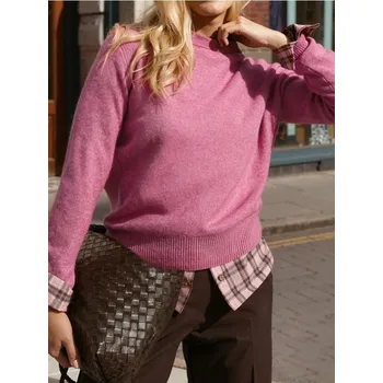 Oblečení a móda Sinsay - Klasický svetr s příměsí vlny - růžová - 374EU-38M - 374EU-38M-XXS