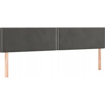 Černé čelo postele 180 x 5 x 78/88 cm, čalouněné, nastavitelná výška