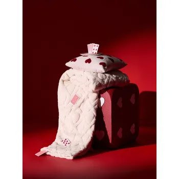 přikrývka Sinsay - Přikrývka srdíčkovým vzorem - krémová - 785FT-01X - 785FT-01X-ONE