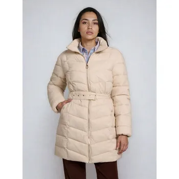 Dámský kabát Sinsay - Prošívaná bunda s kapucí - béžová - 163GZ-02X - 163GZ-02X-XXL