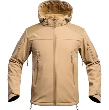 Pánská softshellová bunda A10 equipment Bunda FIGHTER V2 softshell s kapucí TAN L KHAKI - PÍSKOVÁ